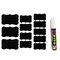 Wrapables Set of 24 Chalkboard Labels in Various Sizes, Fancy Rectangle With Chalk Pen